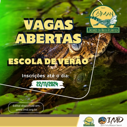 PROJETO CAIMAN ABRE VAGAS DE ESCOLA DE VERÃO 2025